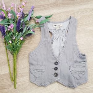 Gray Denim Vest
